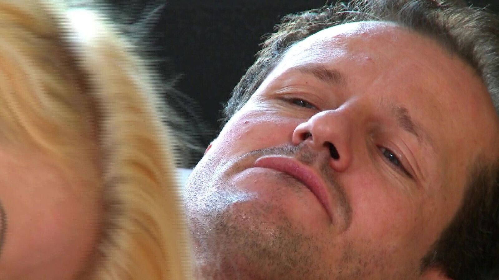 Blonde cuttie fucks two guys on white sheets