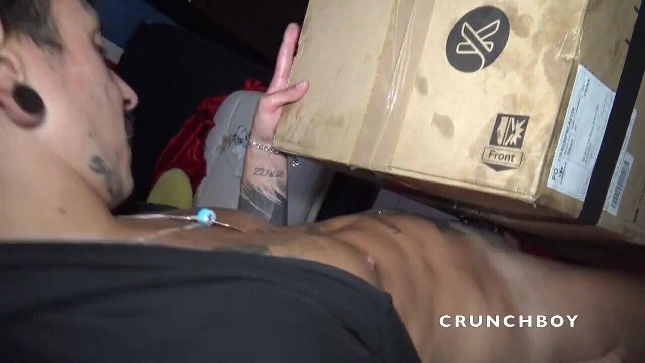 Andrez fucked raw in glory holes by straight boy curious