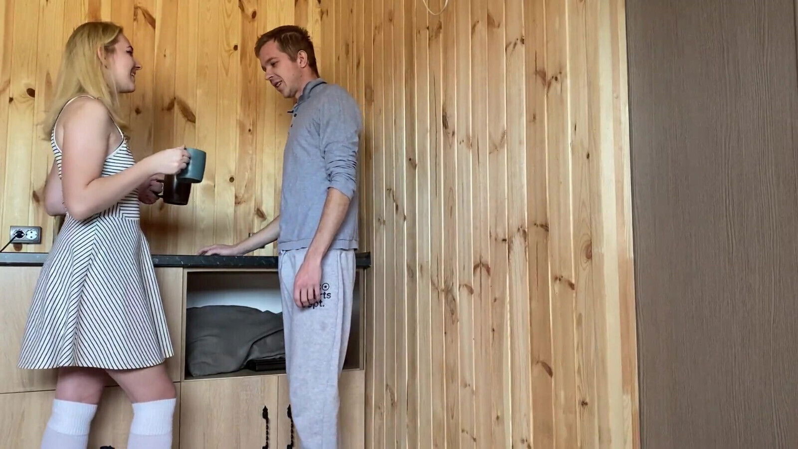 Hot Blonde Cheats on Her Cuckold Husband with Her Best Friend