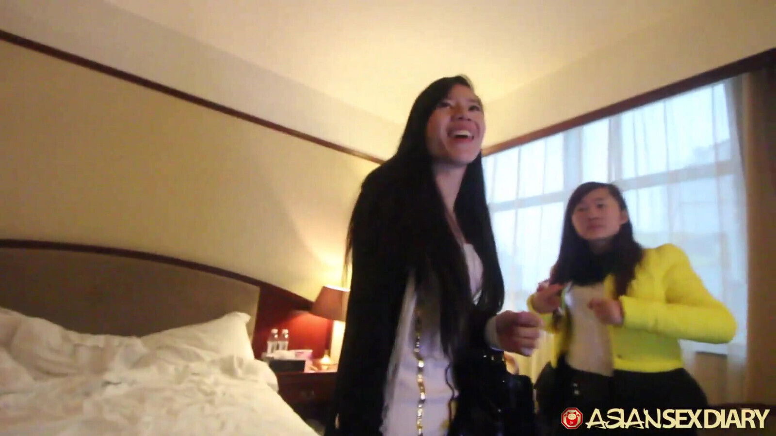 AsianSexDiary - Skinny Filipina Slides Hairy Beaver On Hotel Dick