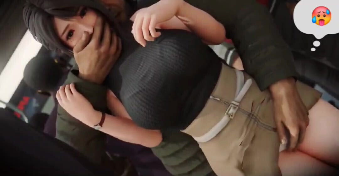 Teen get creampie in public train