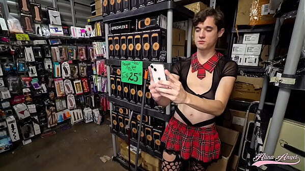 Mistress Alina Angel fuck her employee with strap-on المسترس الينا انجل تنيك الموظف من طيزه