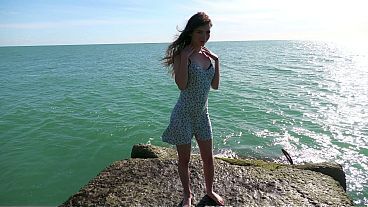 Monster Cock for 18yo Luna and Cum on Mouth