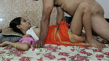 Sexy beautiful Bhabhi in saree was romantically fucked by her husband