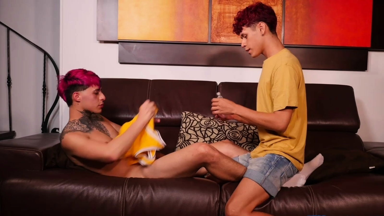 Handsome Gay Strokes Big Hard Cock