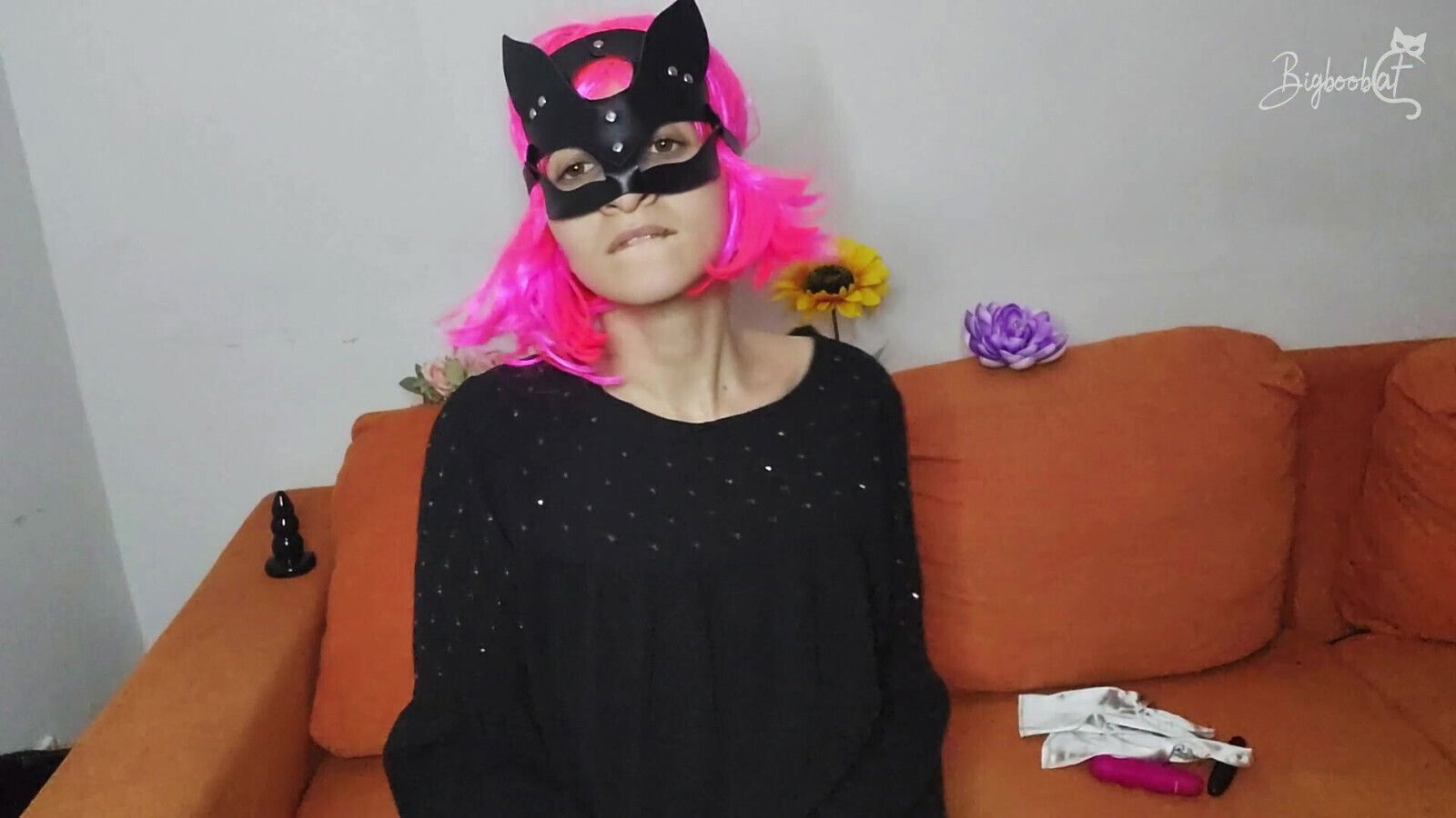 My ultimate fantasy: Big natural tits, pussy mask, and solo orgasm