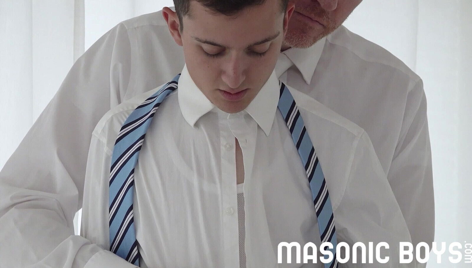 MasonicBoys - DILF Master strips and fucks Mormon Twink Jack Andram