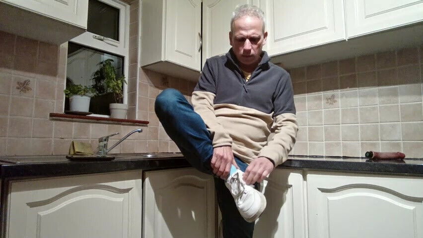 Master Remotely Humiliates Me: Naked Kitchen Cucumber Fuck and Dildo Face Stuffing