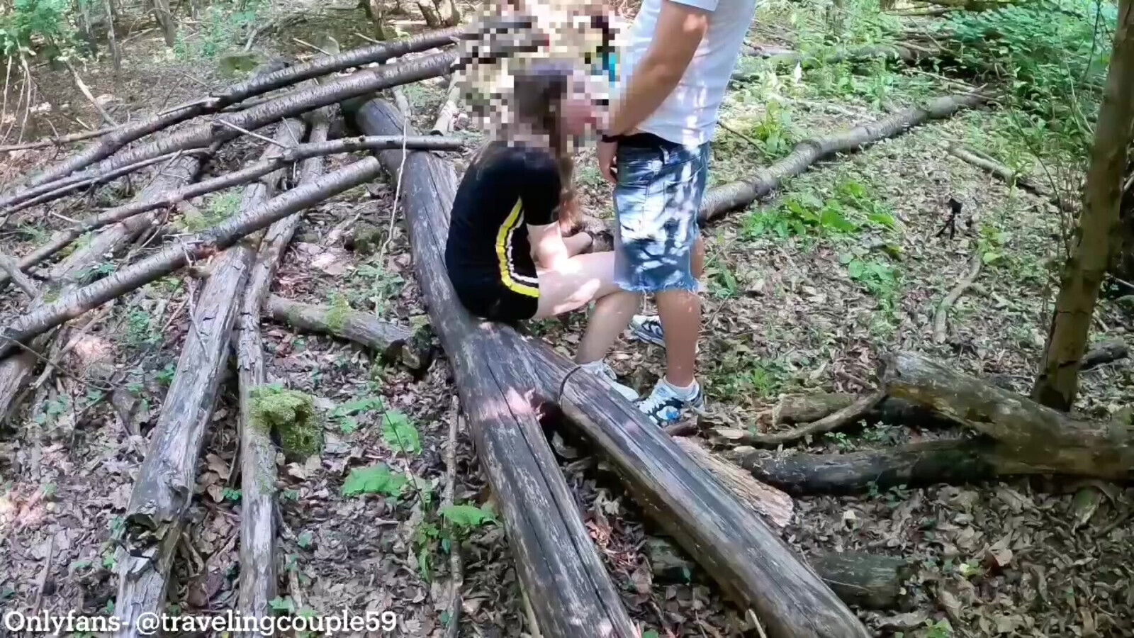 HOT BARELY LEGAL CHICK GETS FUCKED IN THE WOODS, forest sex, naked outside, nudist chick, outside sex