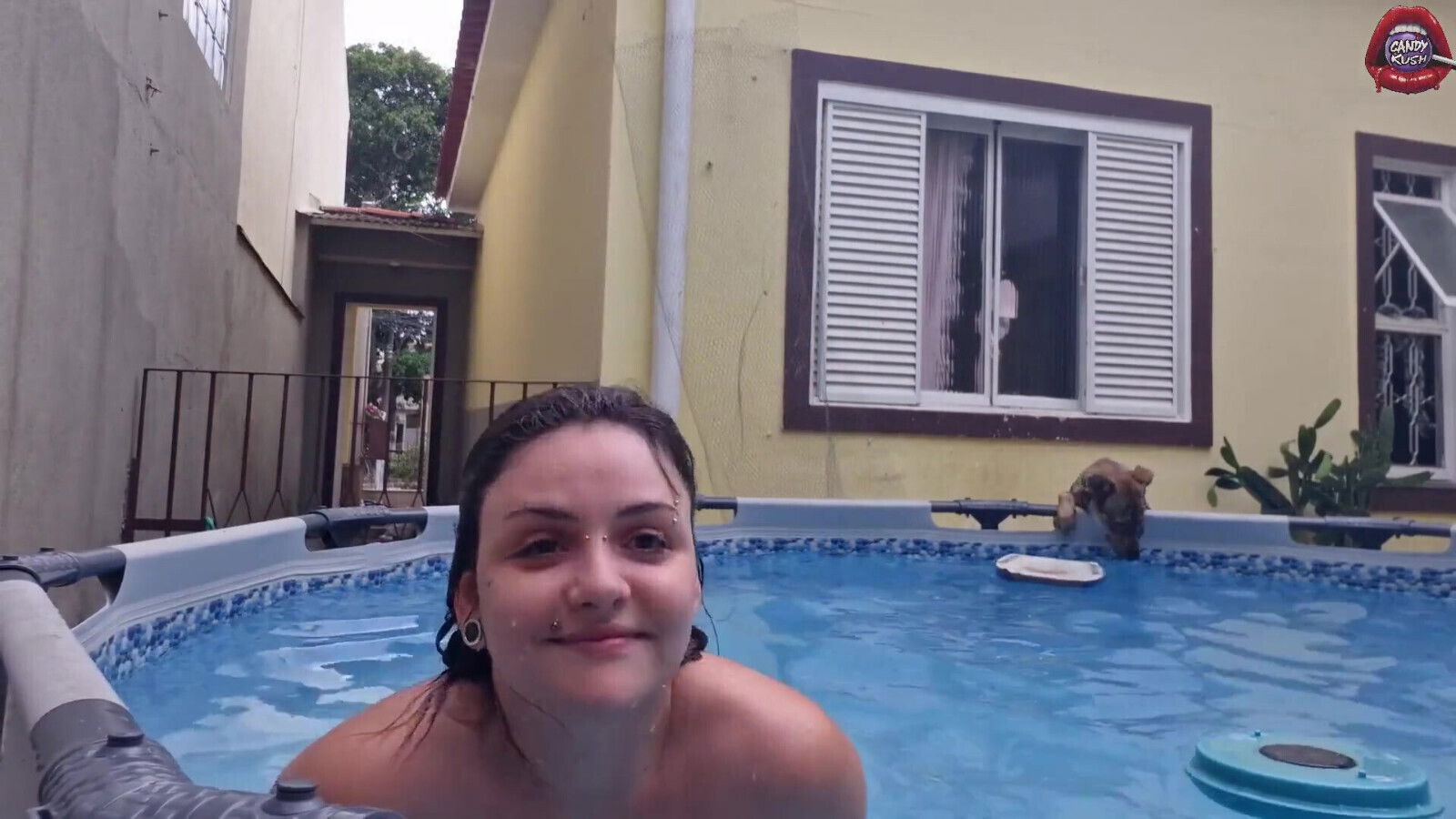 Your Slut Neighbor Showing Herself in the Pool