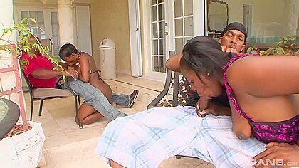 Roxanne Earns A Load Of Semen By Booty Clapping For A Pair Of Black Men With Roxanne Shorte