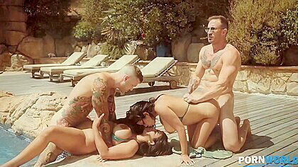 Sheila Ortega And Kesha Ortega - Double Fucking Foursome