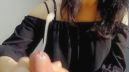 Maya Giving A Stunning Handjob To The Guy