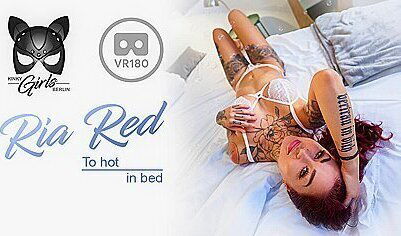 Too Hot In Bed: Beautiful German Babe Solo In White Lingerie And Tattoos With Ria Red