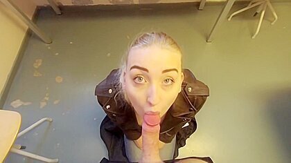 Swedish teen 18+ Sucks Cock And Talks Dirty In Public Areas And Recieves Facial With Kinky Maja