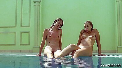 Olla Oglaebina And Irina Russaka Sexy Girls In The Pool