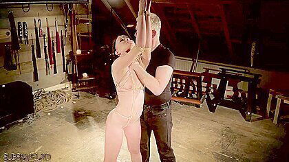 Tied up slave gets humiliated in bdsm sex