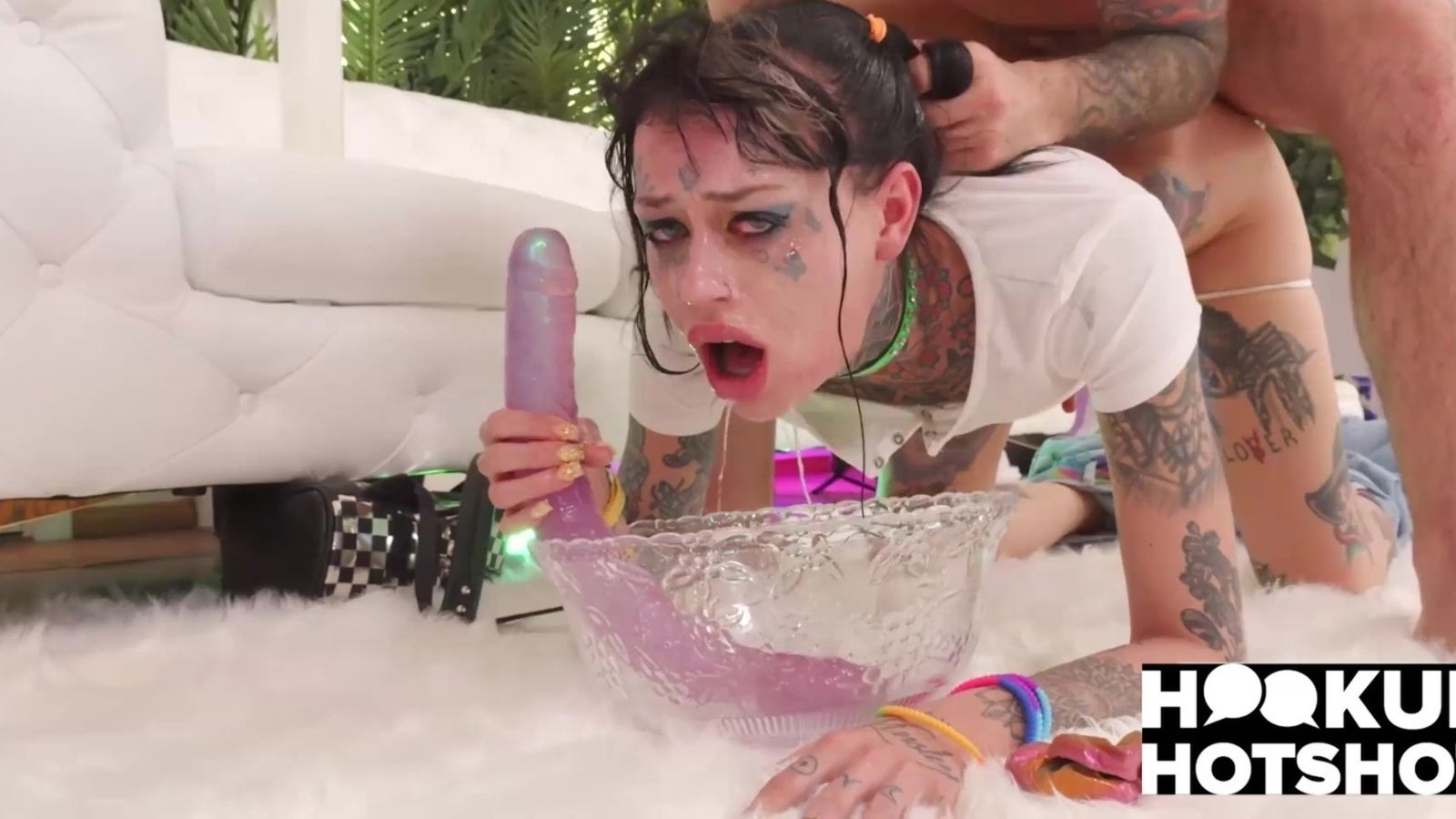 Inked and skinny loves rough fuck with a big cock