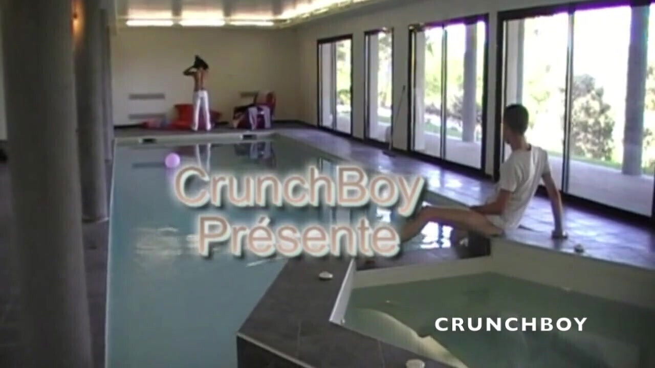 Adam fucked by the swimmer in the swimming pool