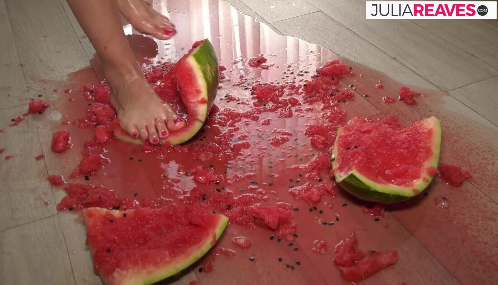 She kicks the bowler hat and plays with your big boobs