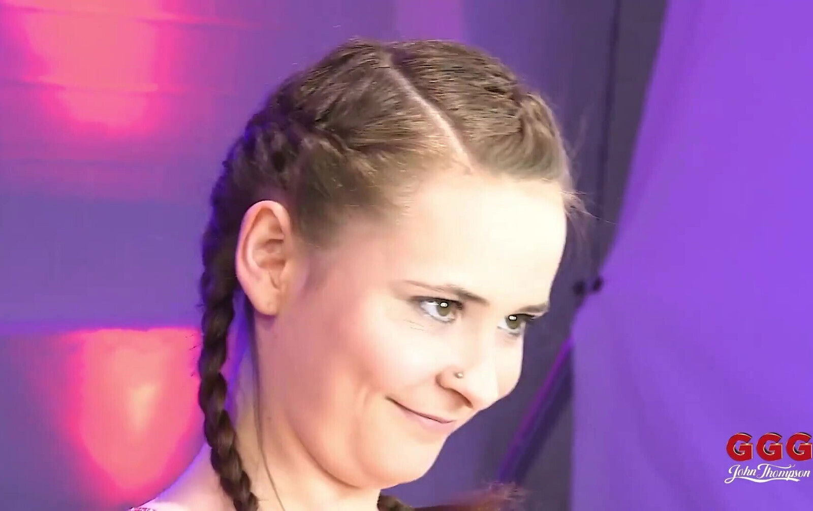 Fucking Petite Blonde with Pigtails in Group Until She's Covered in Cum