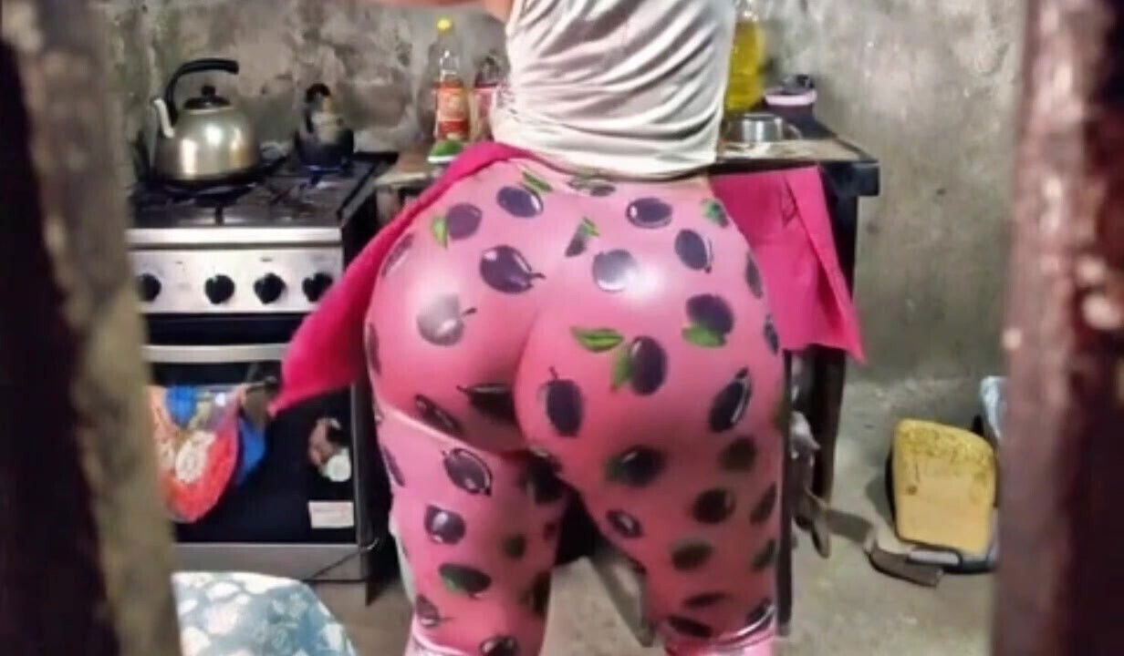 Pink stocking ass #3