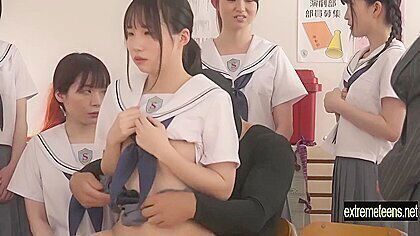 Yuka Iori Hinano Continuous Fucking Around School Gro