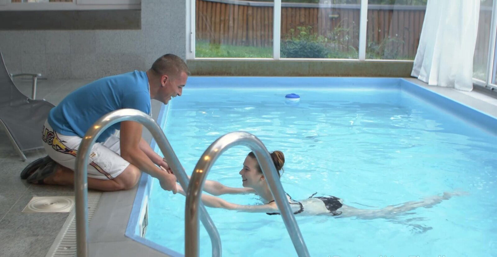 Skinny czech teen Sunny Honey gets banged by the pool