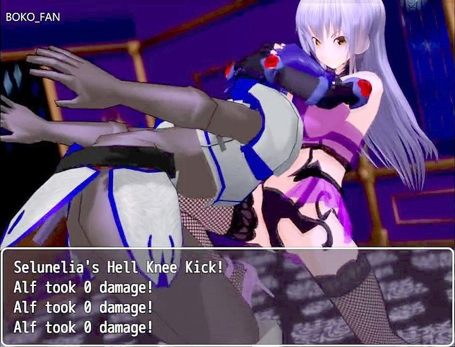 Girl takes on Hero 1 Selunelia in an intense struggle