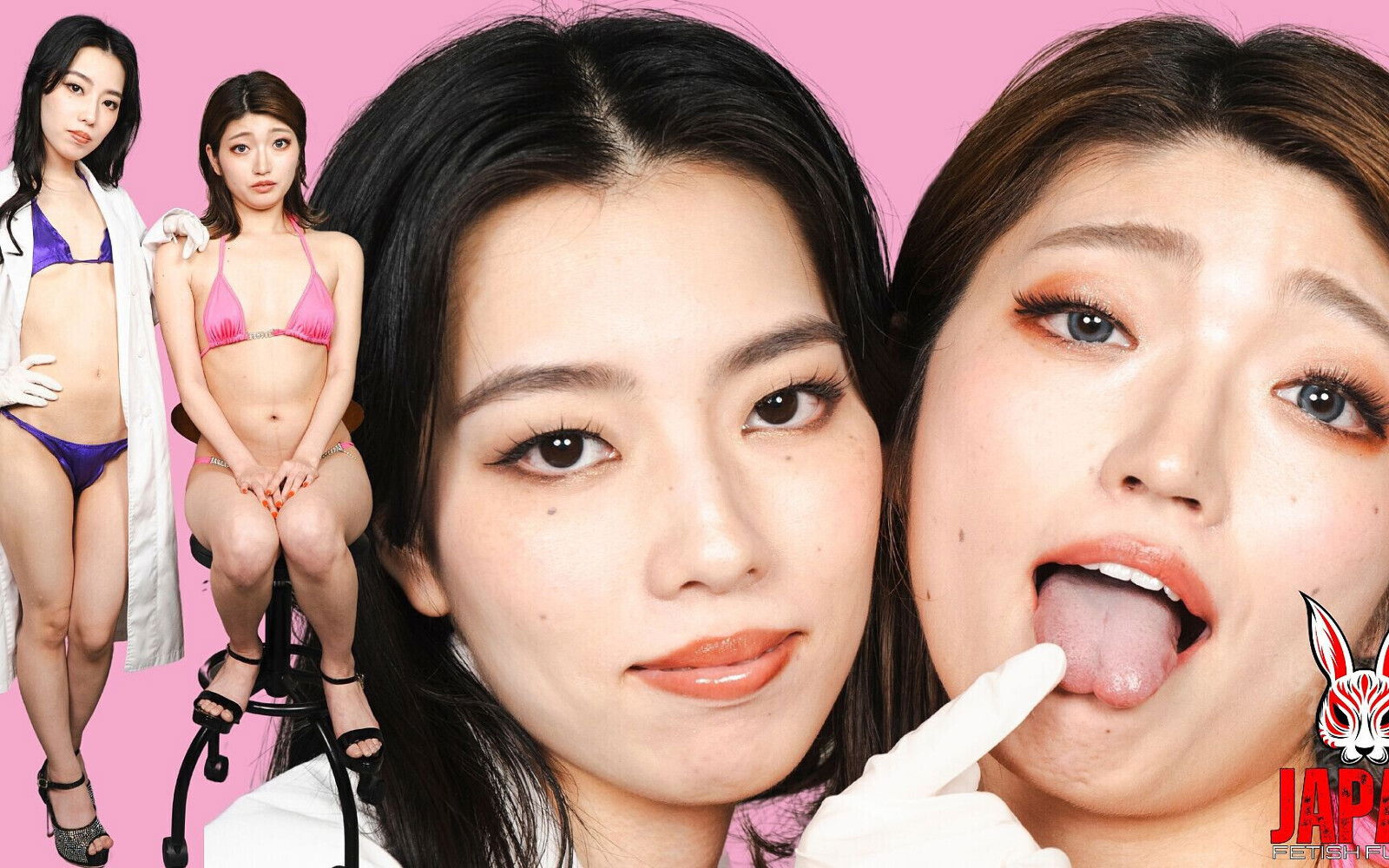 Haruno Opens Her Mouth Wide... Tsubame Grabs Her Tongue, Makes Her Spit, and Smells Her Shame