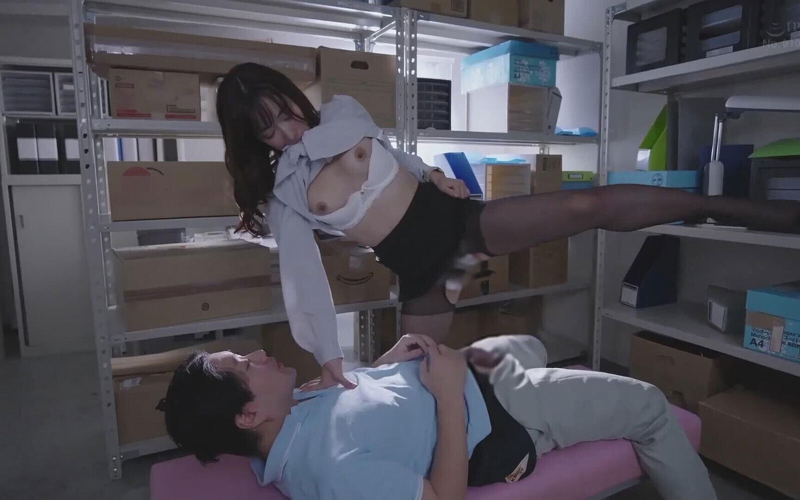 A Beautiful Office Lady Wearing a Split-crotch Thong During Her Break in the Office..2