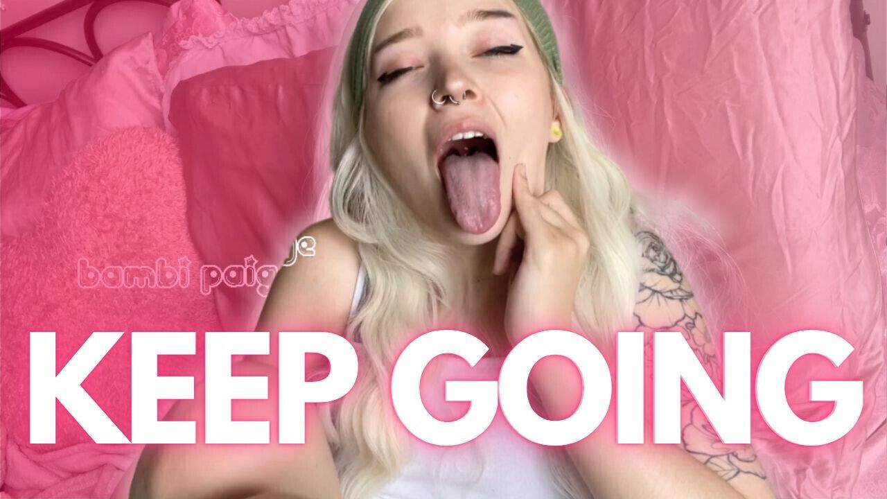 cum on my face JOI tongue out ahegao jerk off instructions by bambi paige