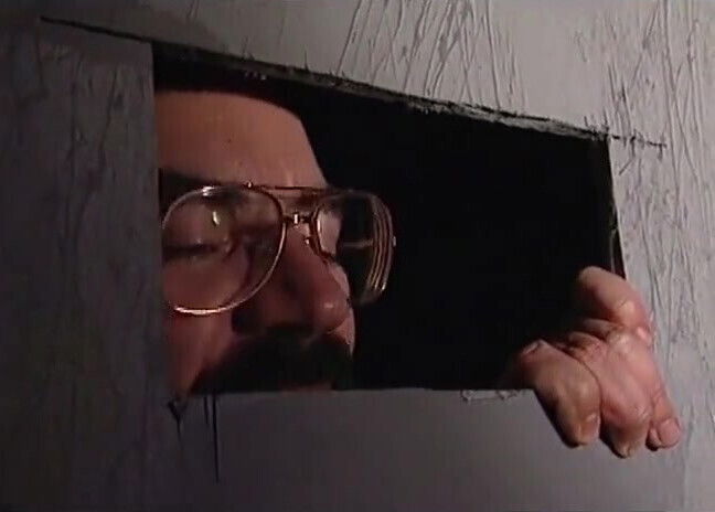 Blonde milf plays with two cocks at glory hole