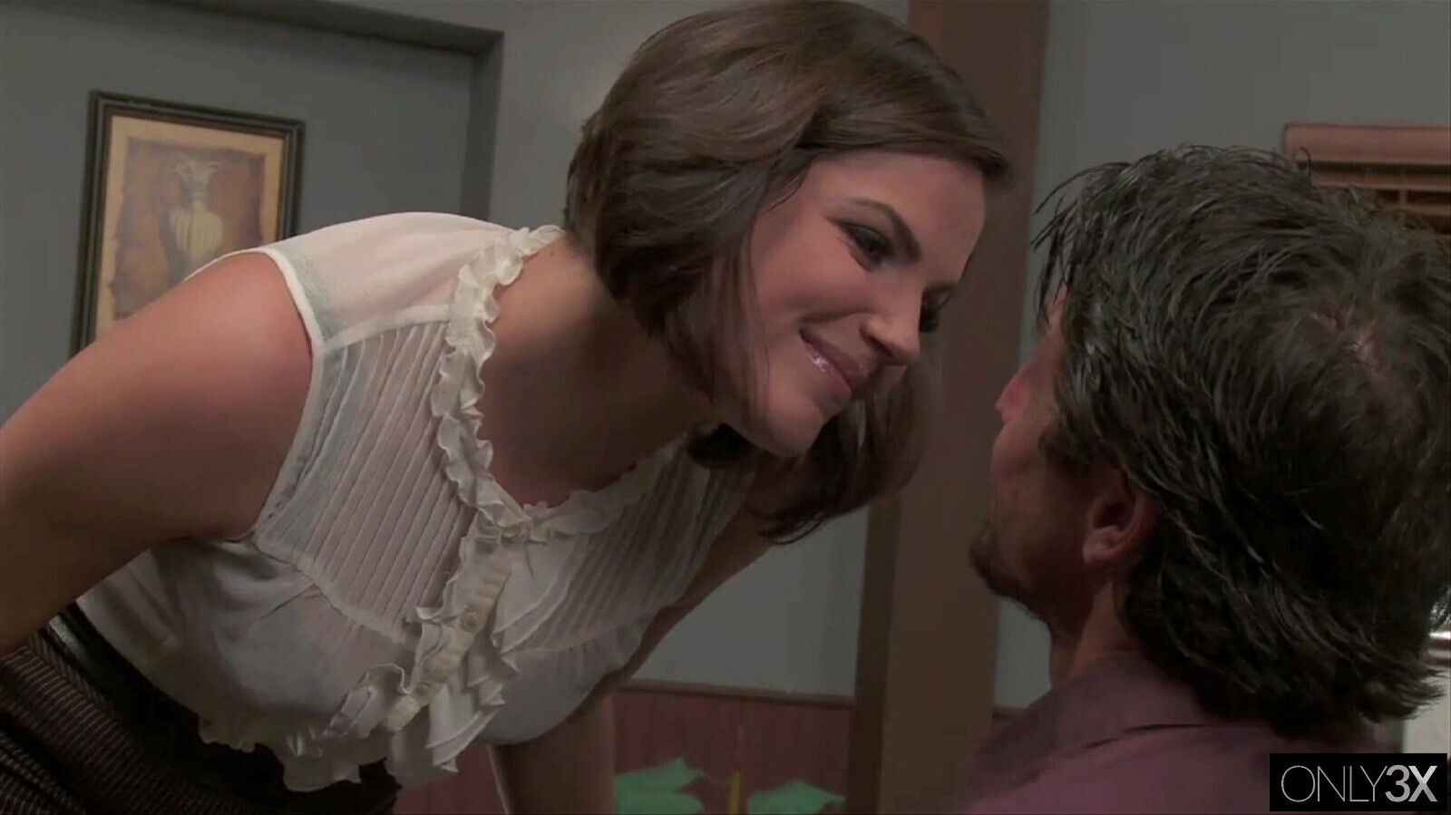 Horny Brunette In Lingerie Gets Fucked By Her Boss And Eats His Cum Premium Edit