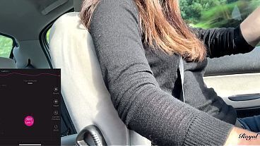 A fan control my Lush while I'_m driving. I have to stop to cum !