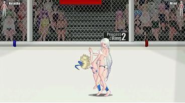 Hot women in lesbian acts in Princess of ring 2 hentai game new video