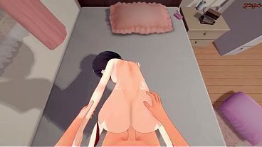 POV fucking Kanade Sakurada and cumming on her ass - Castle Town Dandelion Hentai.