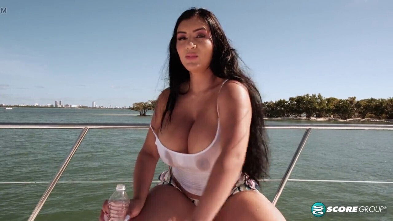 Selena Adams gets playful outdoors with her big tits and curves