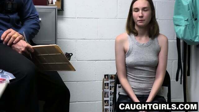 Young Claire Roos strips naked for hole inspection