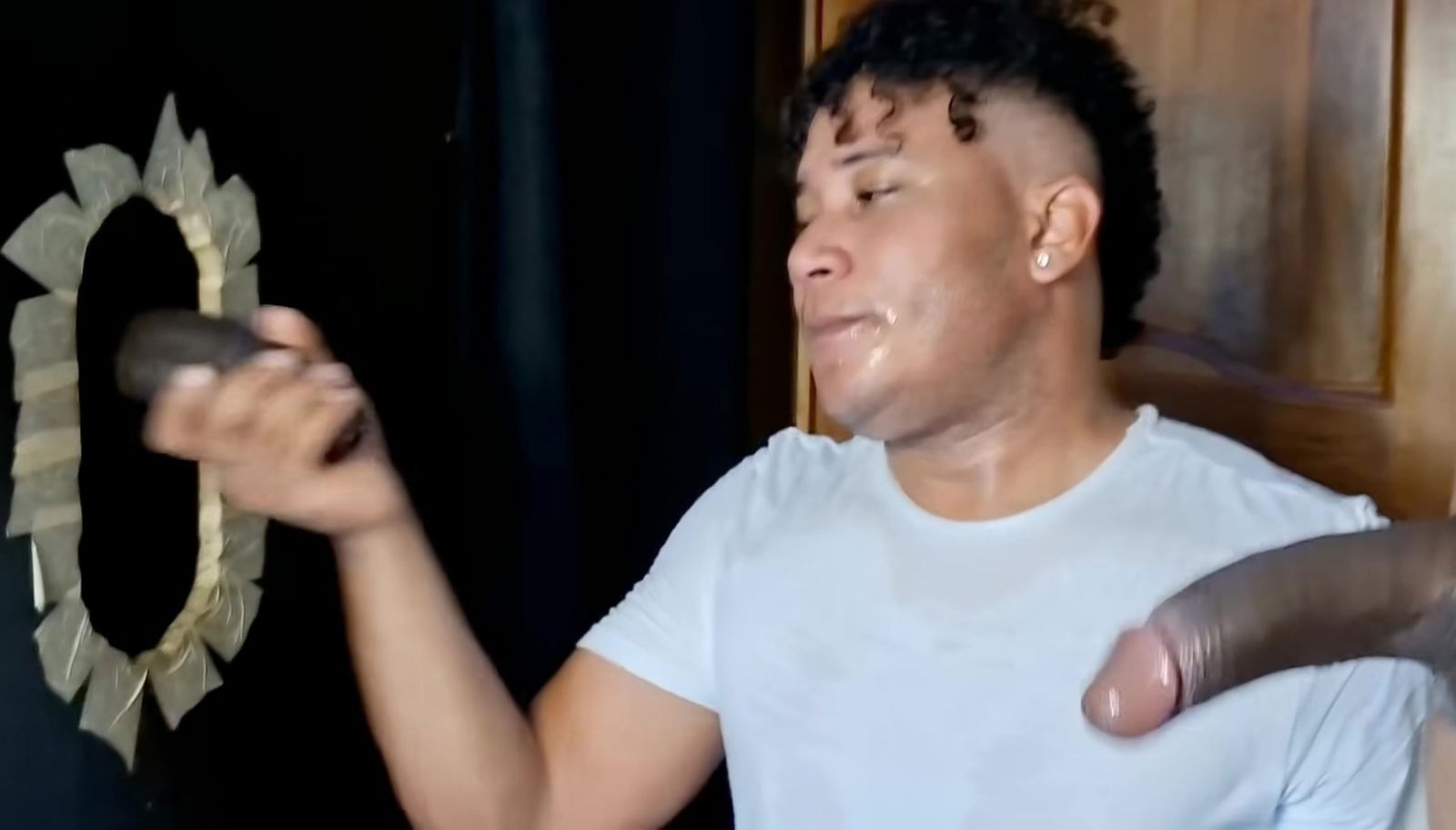 Sucking Several Brunette Cocks