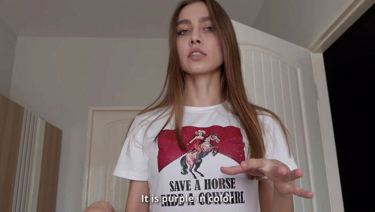 Step Sister DanaTella Blowjob Before Date - Amateur Russian POV Sucking Big Dick