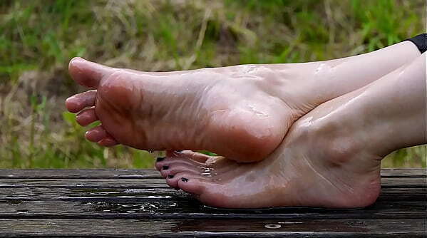 Perfect Girls Feet Oiled Soles Sensually Moving