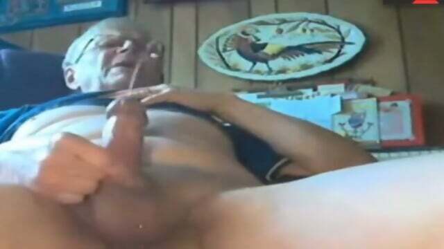 Grandpa Strokes On Webcam