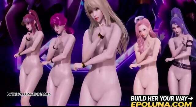 SOMI - What You Waiting Hot Striptease KDA Ahri Akali Kaisa Evelynn Seraphine League of Legends