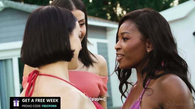 GIRLSWAY - Naughty Natalie Brooks Oils Up Besties Nicole Kitt & Lucy Lotus For Hot Bikini Photoshoot