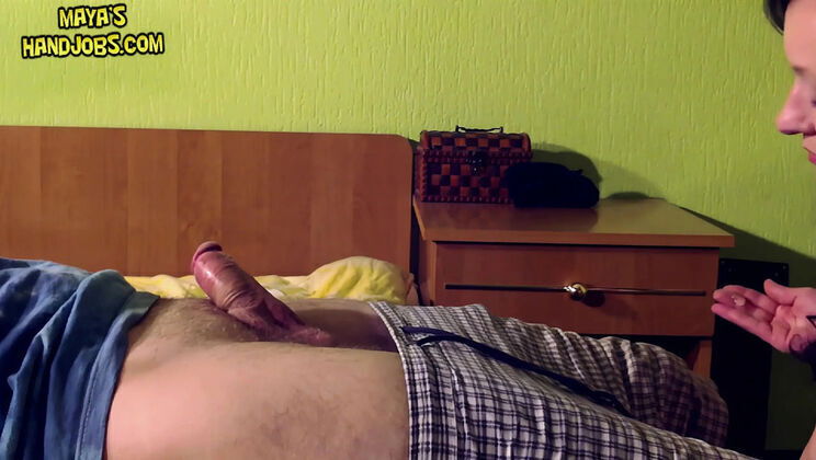 Amateur MILF Wife Gives Handjob With 3 Cumshots & Edging