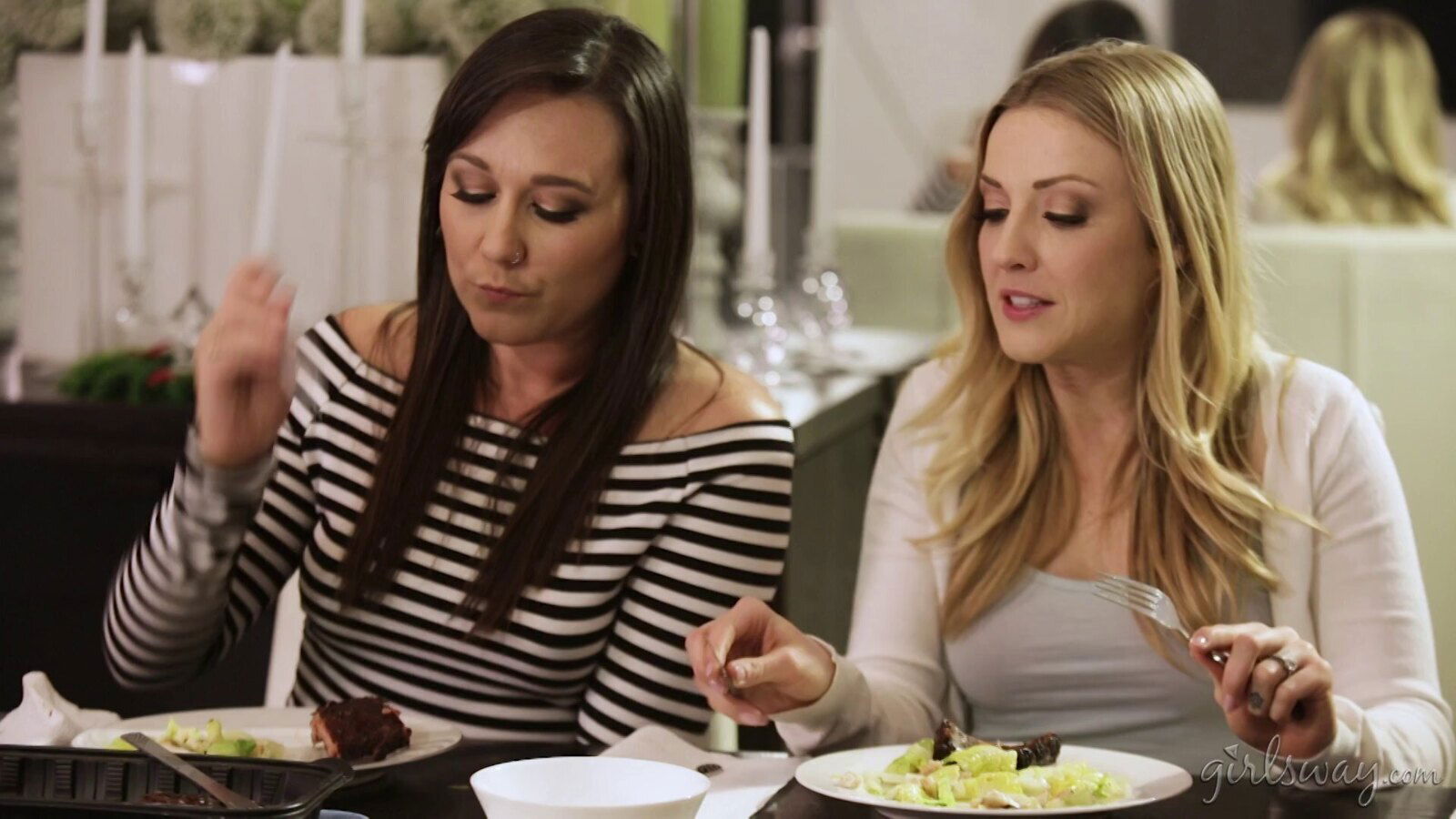 Fabulous lesbians Karla Kush Georgia Jones having wild