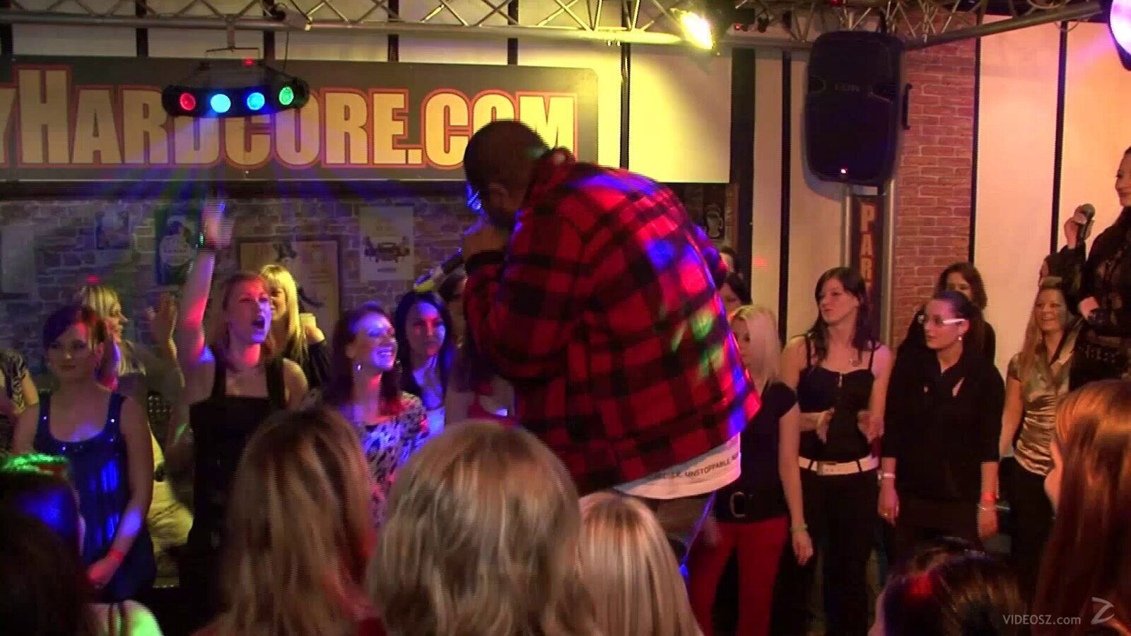 Breathtaking cowgirl in thong dancing lovely in the club party reality shoot