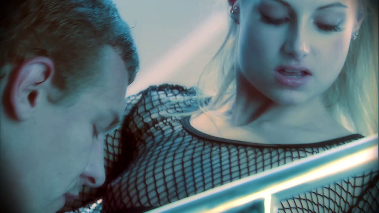 Blonde Nikki Hilton with small tits gets cum in mouth after nailed doggystyle