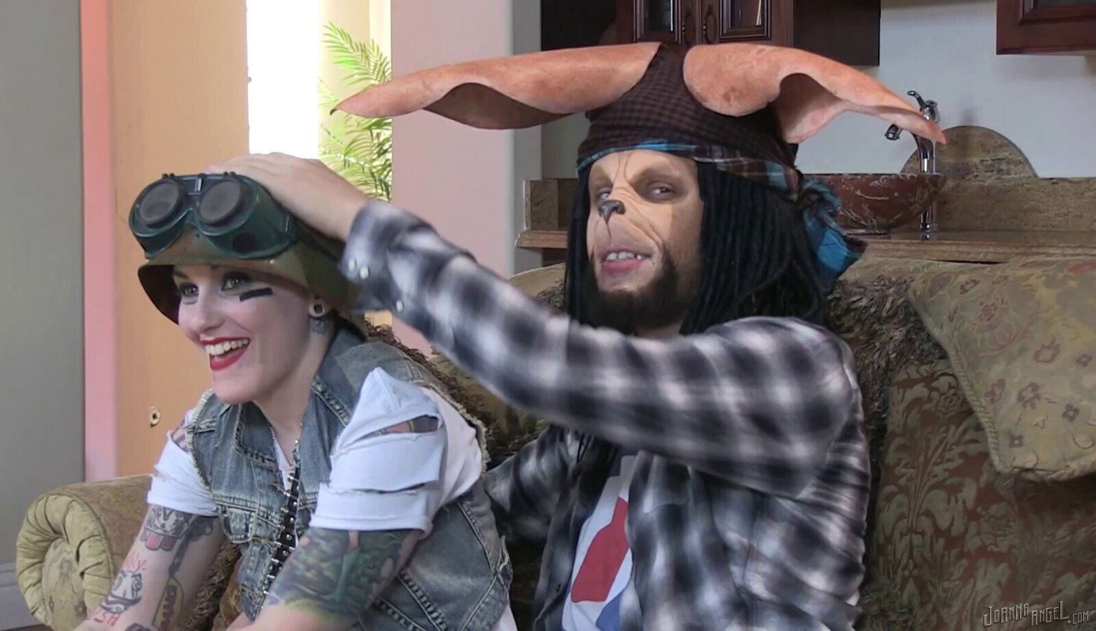 Weird Burning Angel shoot with strange makeup